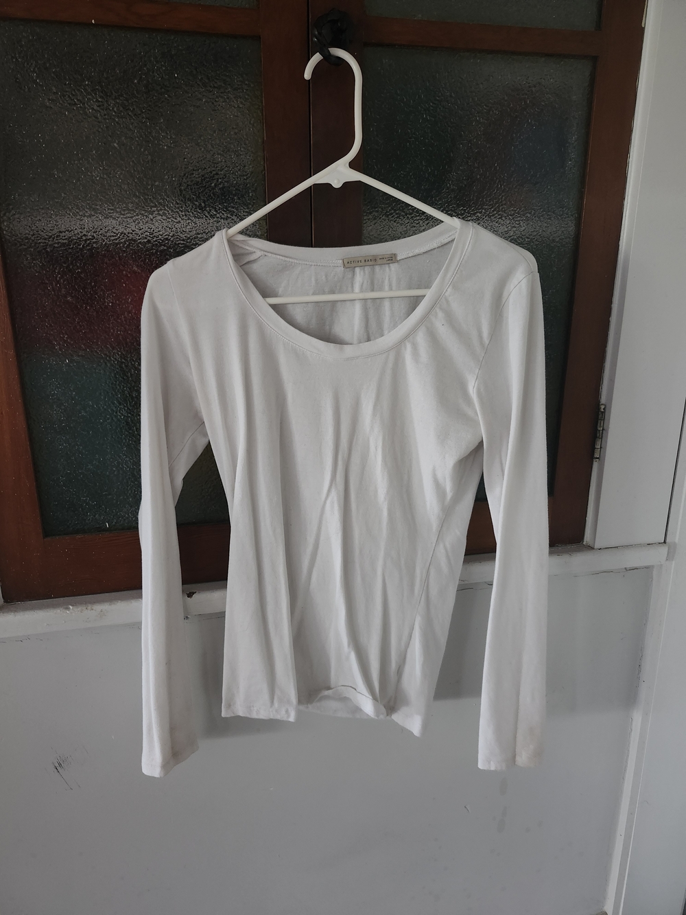 Set Of 'Active Basic' Long-Sleeve Scoop Neck Tee - Black And White, Large - Picture 2 of 9